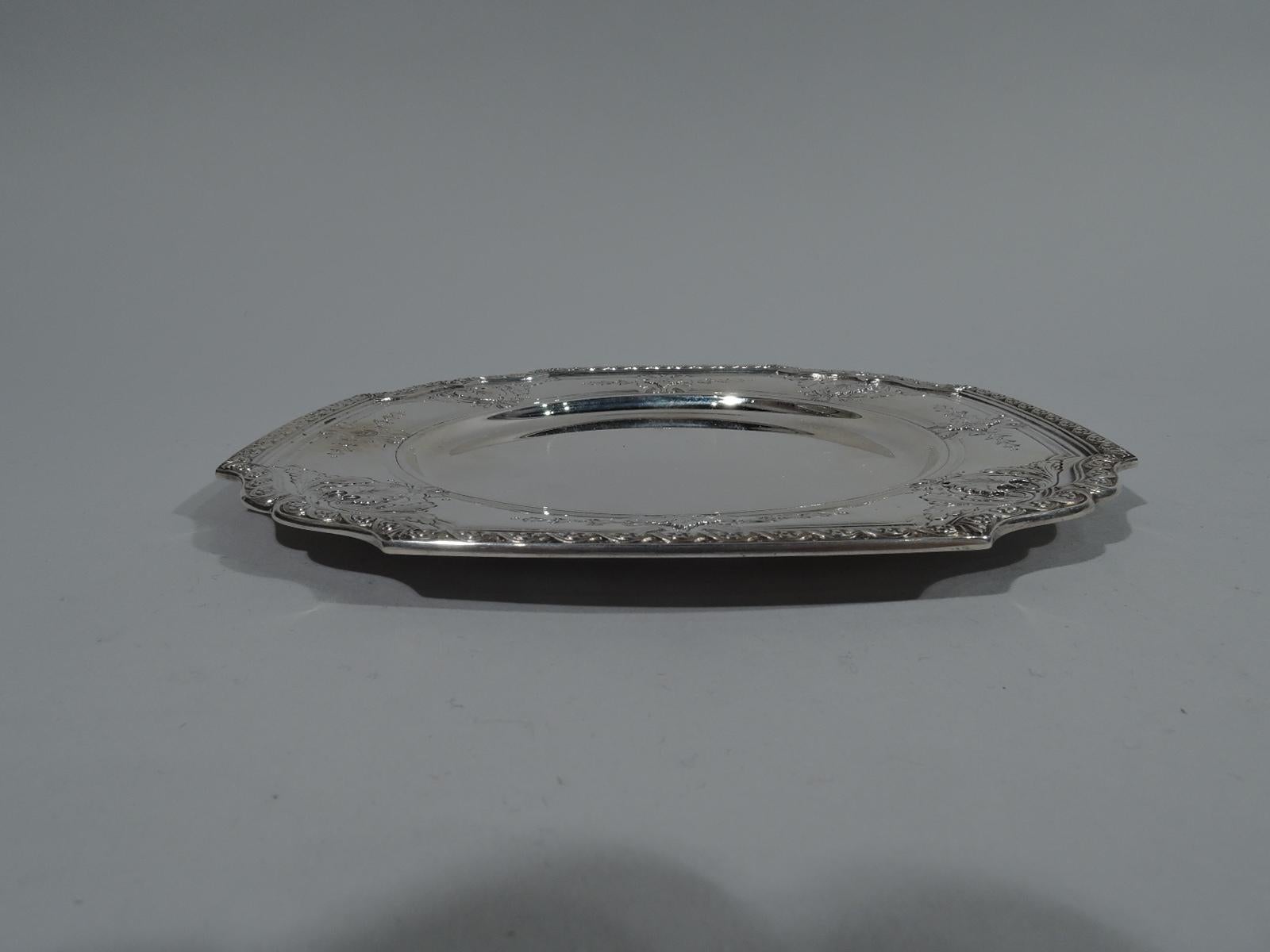 20th Century Antique Tiffany & Co. Edwardian Sterling Silver Bread and Butter Plates
