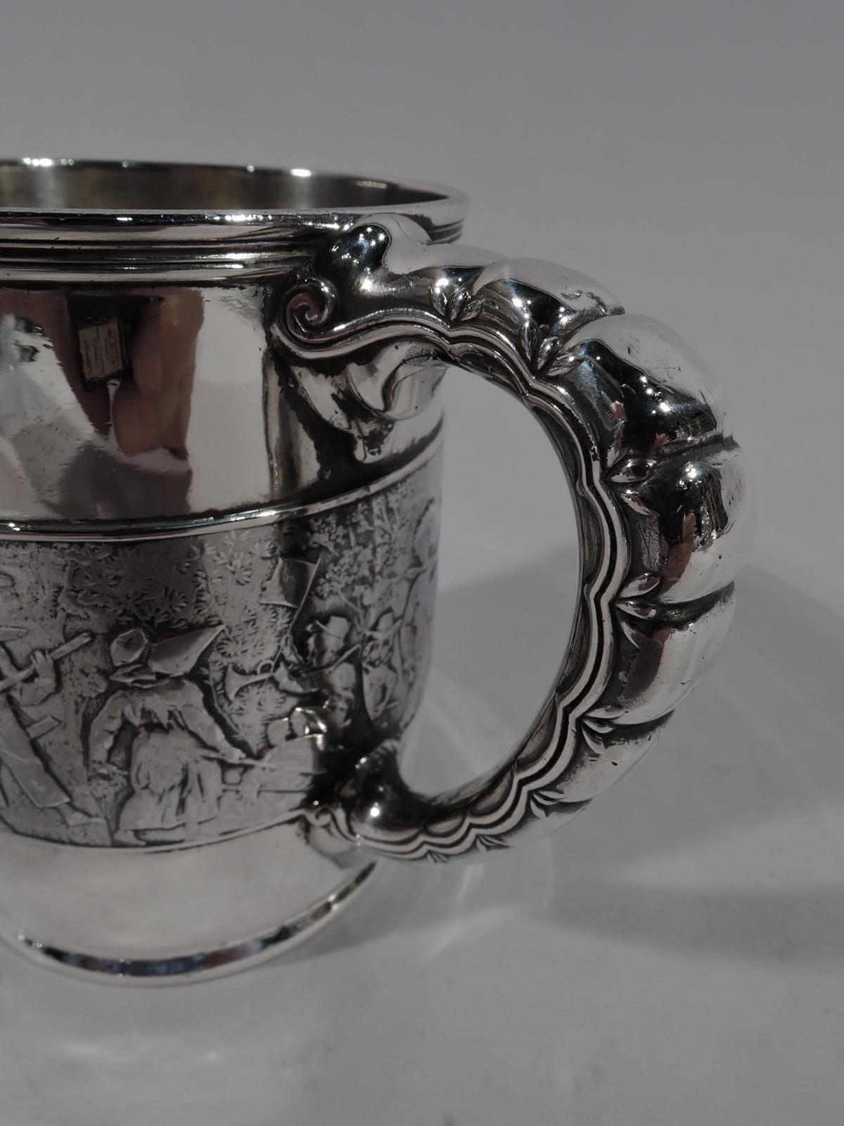 American Antique Tiffany & Co. Edwardian Sterling Silver Children’s Parade Baby Cup