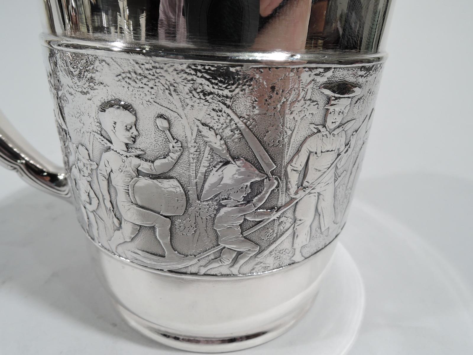 Victorian Antique Tiffany Edwardian Sterling Silver Children’s Parade Baby Cup