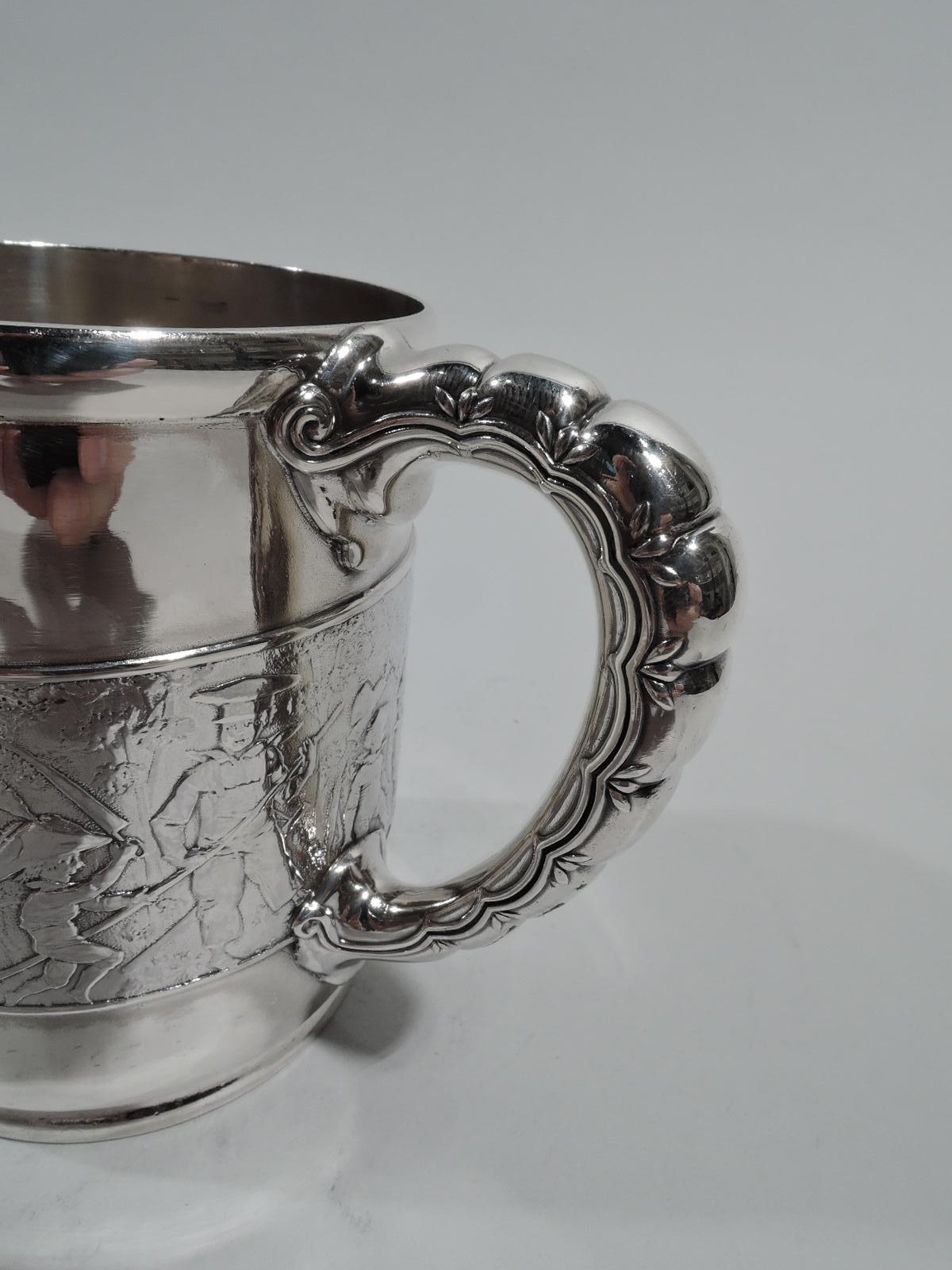 Antique Tiffany Edwardian Sterling Silver Children’s Parade Baby Cup In Excellent Condition In New York, NY