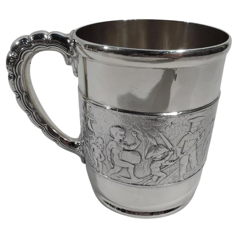 Antique Tiffany Edwardian Sterling Silver Children’s Parade Baby Cup For Sale at 1stDibs