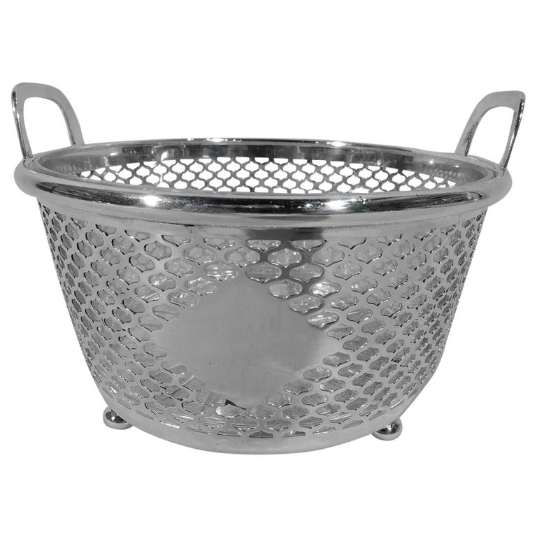 Antique Tiffany Edwardian Sterling Silver Ice Bucket For Sale at 1stDibs