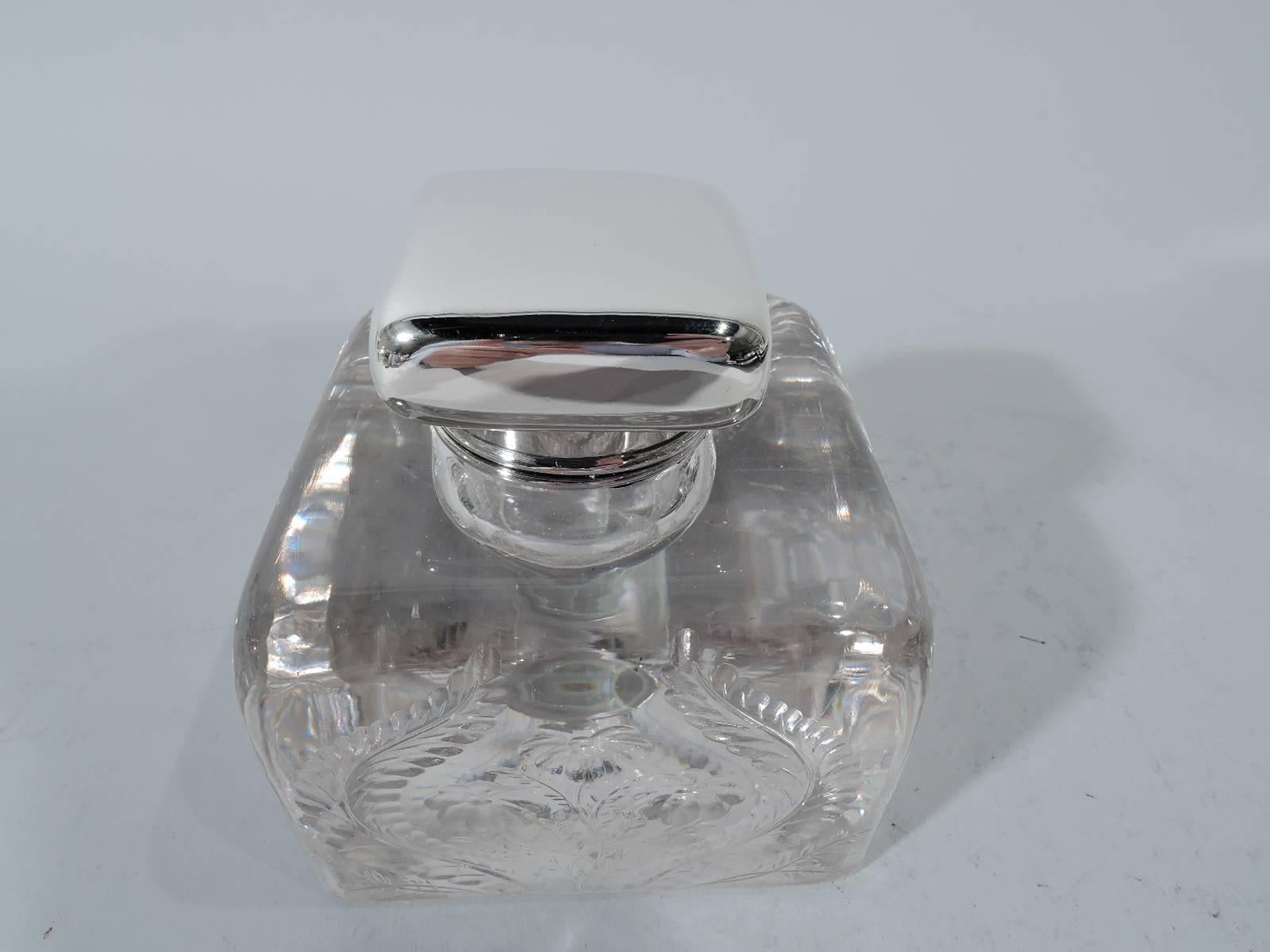 American Antique Tiffany Edwardian Sterling Silver Inkwell
