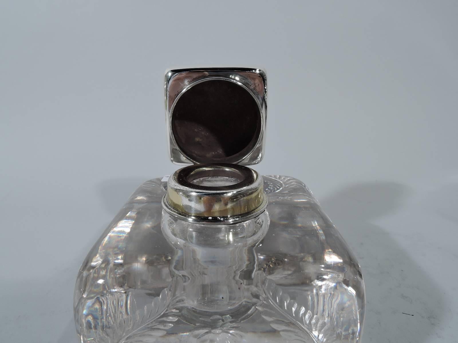 Antique Tiffany Edwardian Sterling Silver Inkwell In Excellent Condition In New York, NY