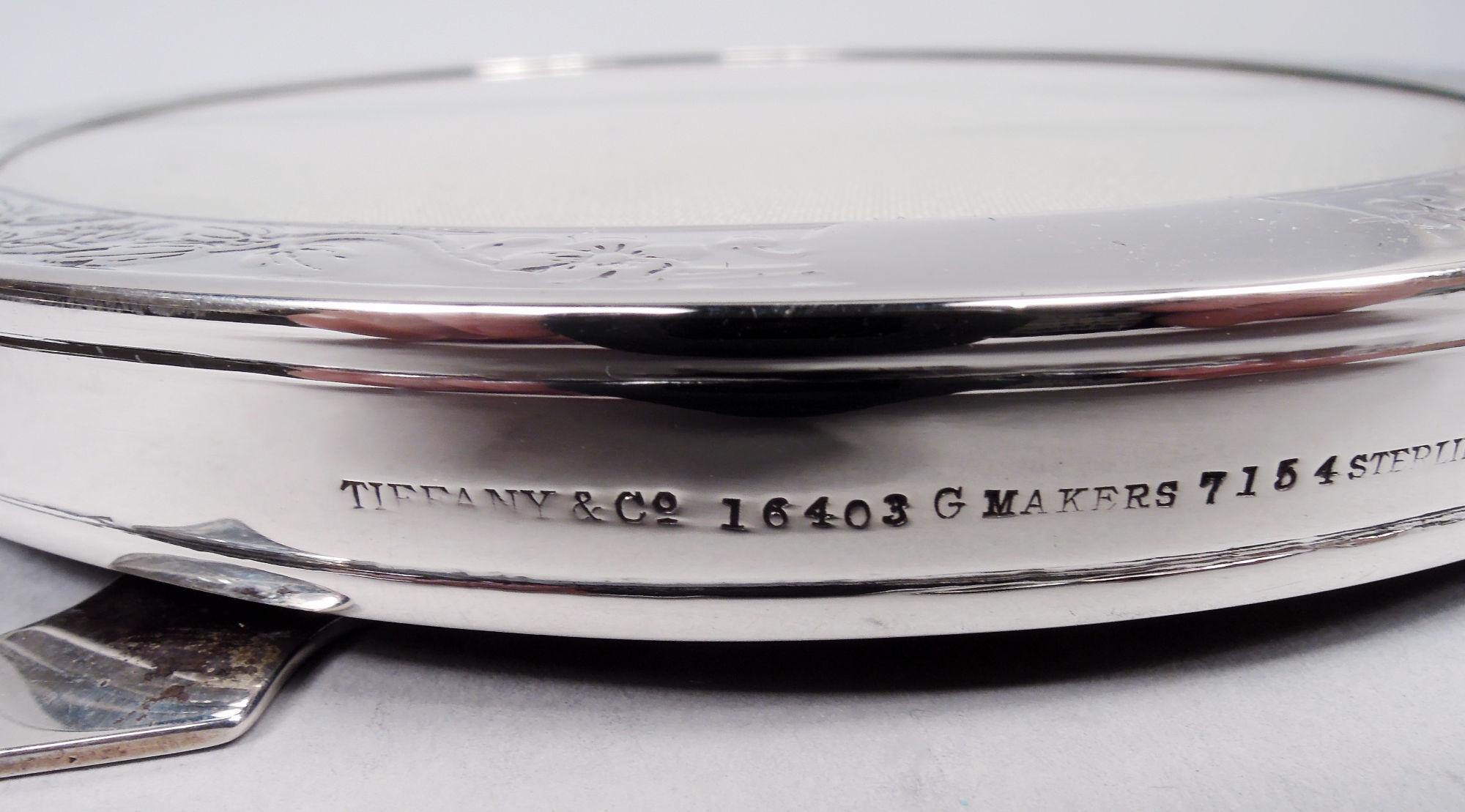 Antique Tiffany Edwardian Sterling Silver Oval Picture Frame 1