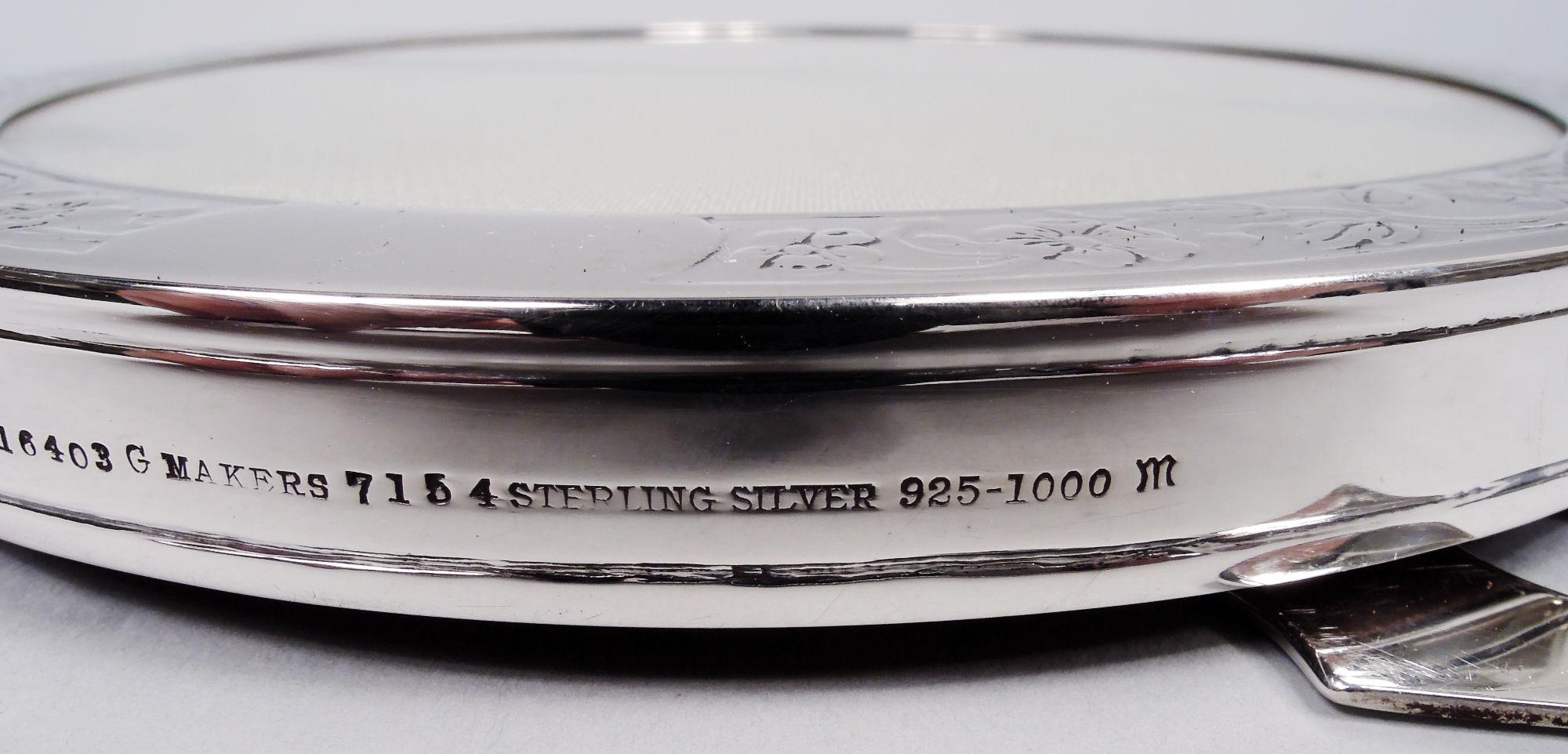Antique Tiffany Edwardian Sterling Silver Oval Picture Frame 2