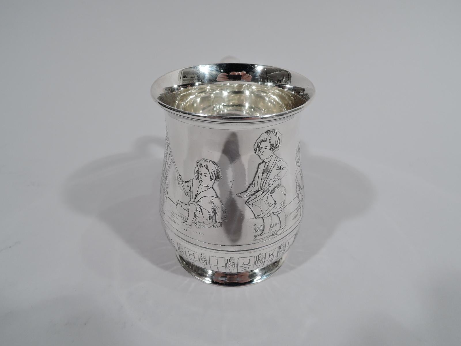 American Antique Tiffany Edwardian Sterling Silver Patriotic Baby Cup