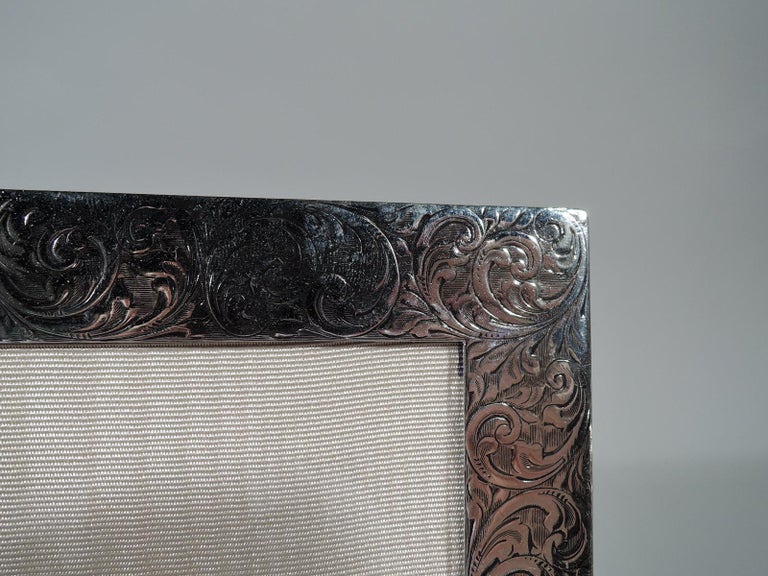 Antique Tiffany Edwardian Sterling Silver Picture Frame For Sale at 1stDibs