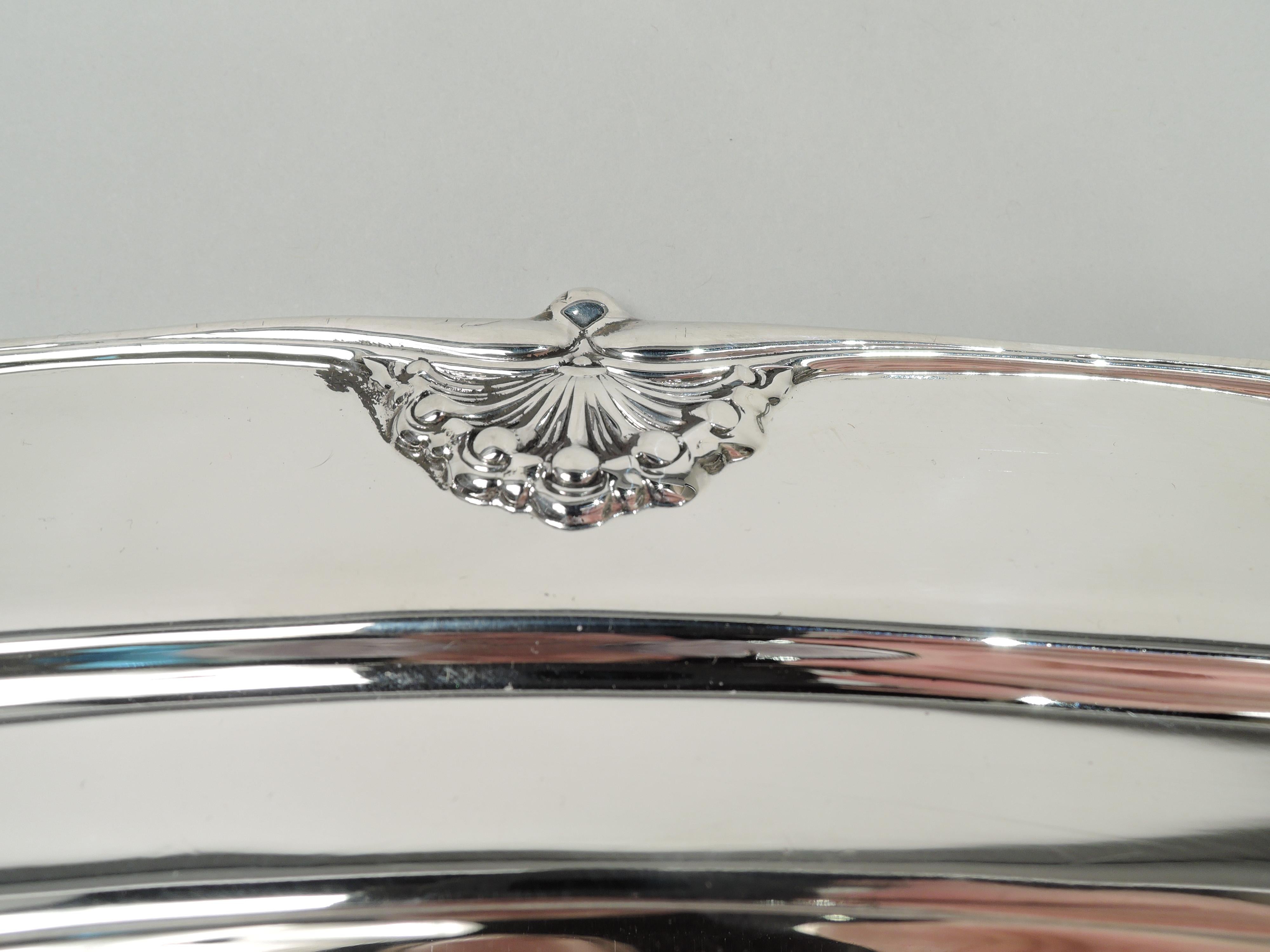 Georgian Antique Tiffany English King Sterling Silver Serving Tray