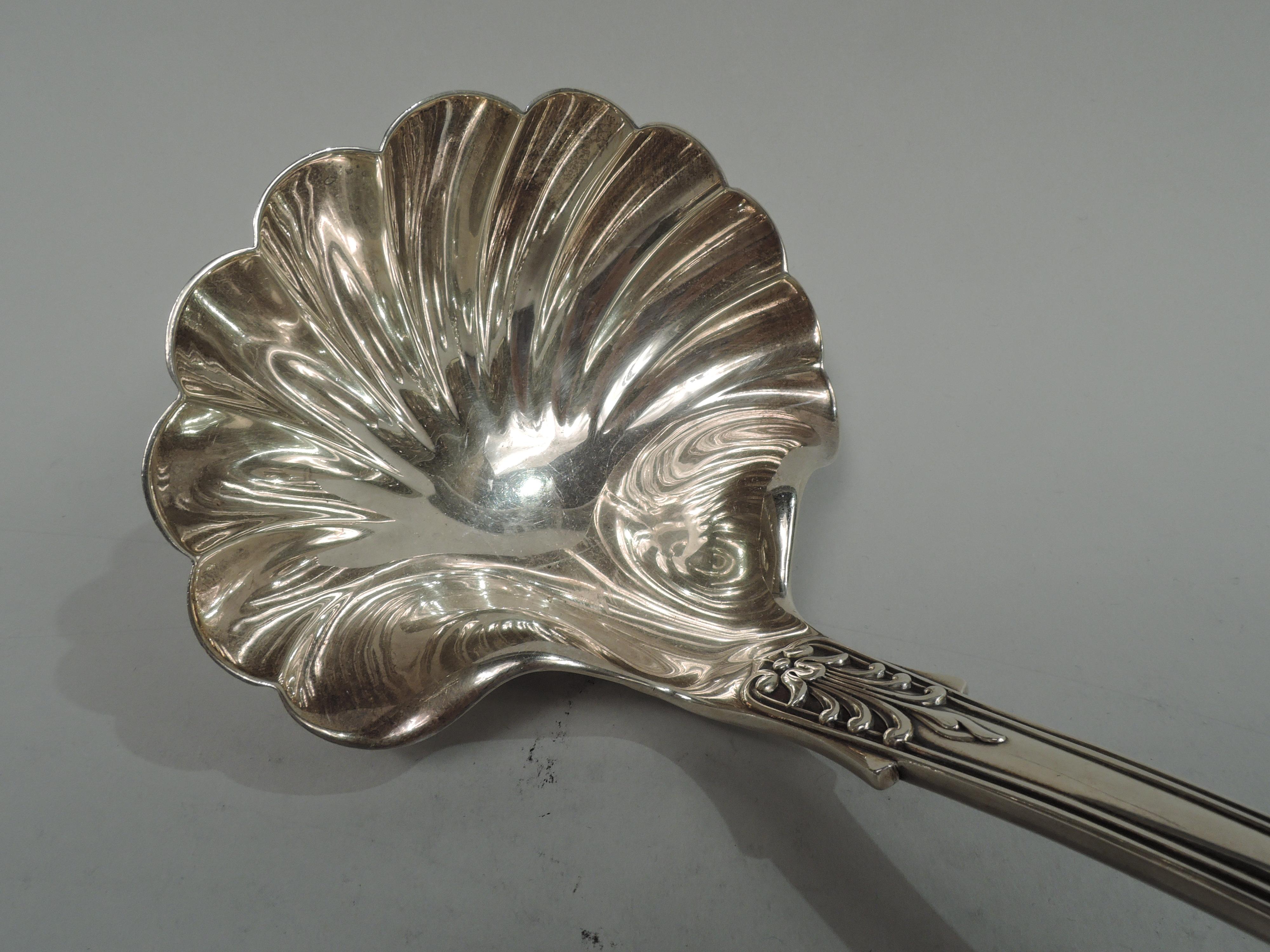 Georgian Antique Tiffany English King Sterling Silver Soup Ladle