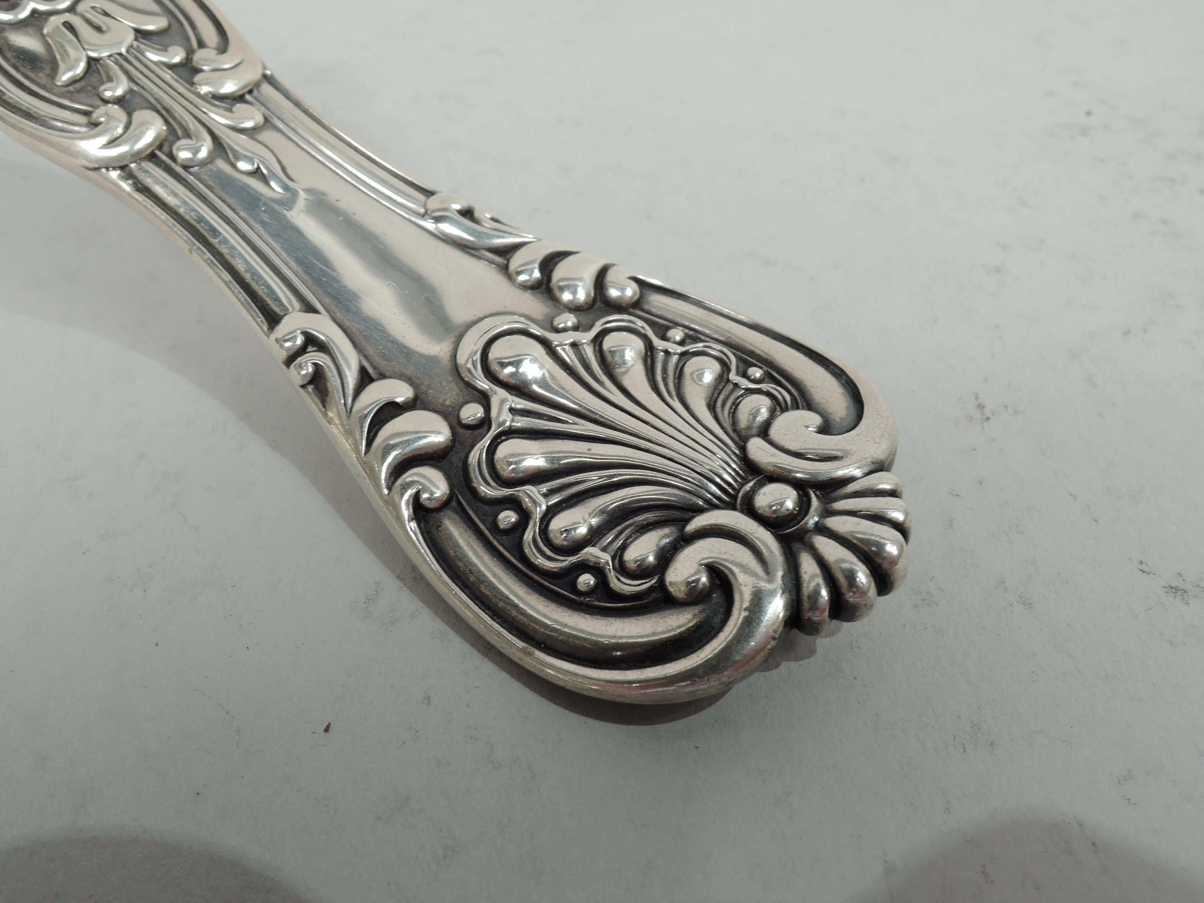 Antique Tiffany English King Sterling Silver Soup Ladle In Good Condition In New York, NY