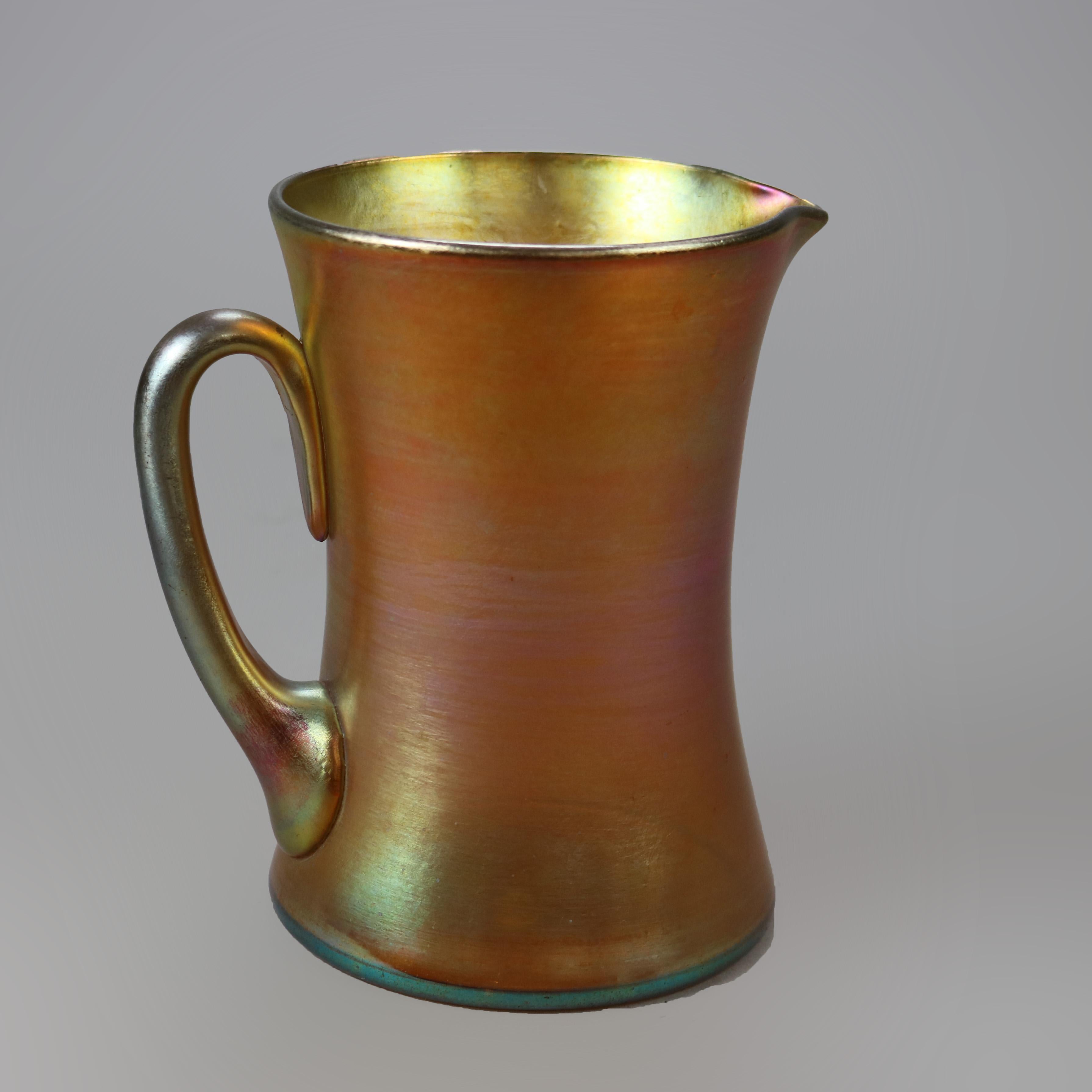 tiffany glass pitcher