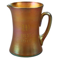Antique Tiffany Favrile Art Glass Presentation Pitcher circa 1900