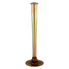 Antique Tiffany Favrile Vase in Iridescent Mouth-Blown Art Glass