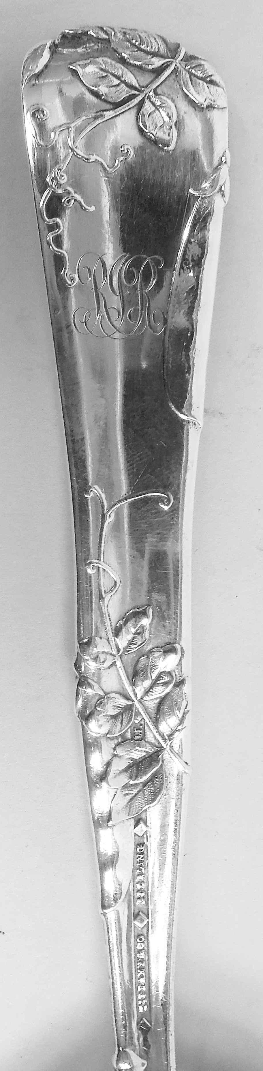 American Antique Tiffany Fruits & Flowers Sterling Silver Peapod Pea Server For Sale