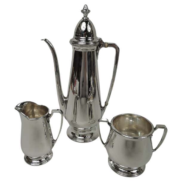 Antique Tiffany and Co. Georgian Sterling Silver 3-Piece Coffee Set For ...