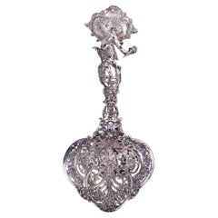 Antiguo cucharón bombonero Tiffany de plata de ley de la Edad Dorada