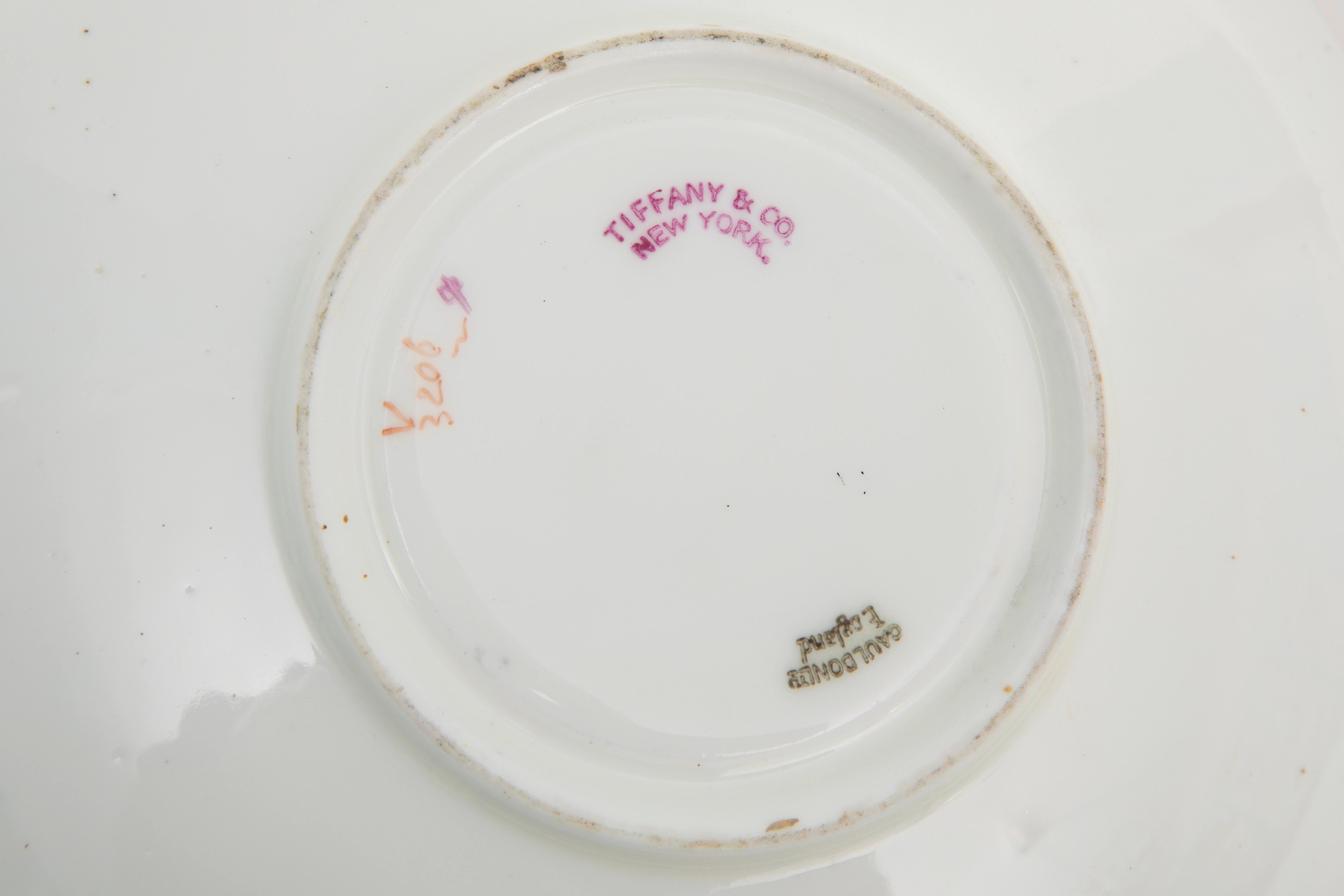 Antike Tiffany vergoldet verkrustet Tasse & Untertassen, elf Sätze 22 Pieces CIRCA 1910 im Angebot 1