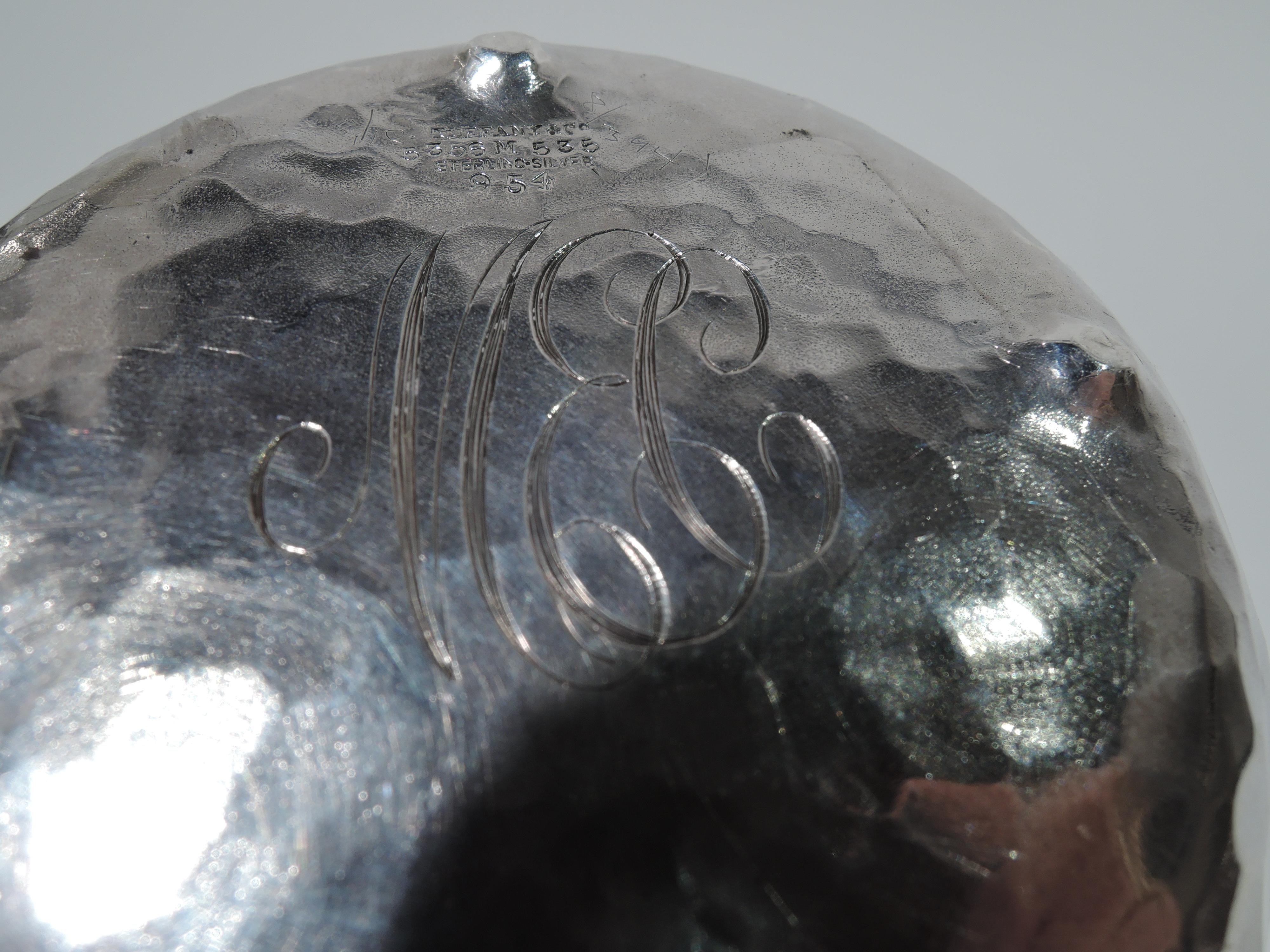 Antique Tiffany Japonesque Applied Hand-Hammered Sterling Silver Sake Pot For Sale 7