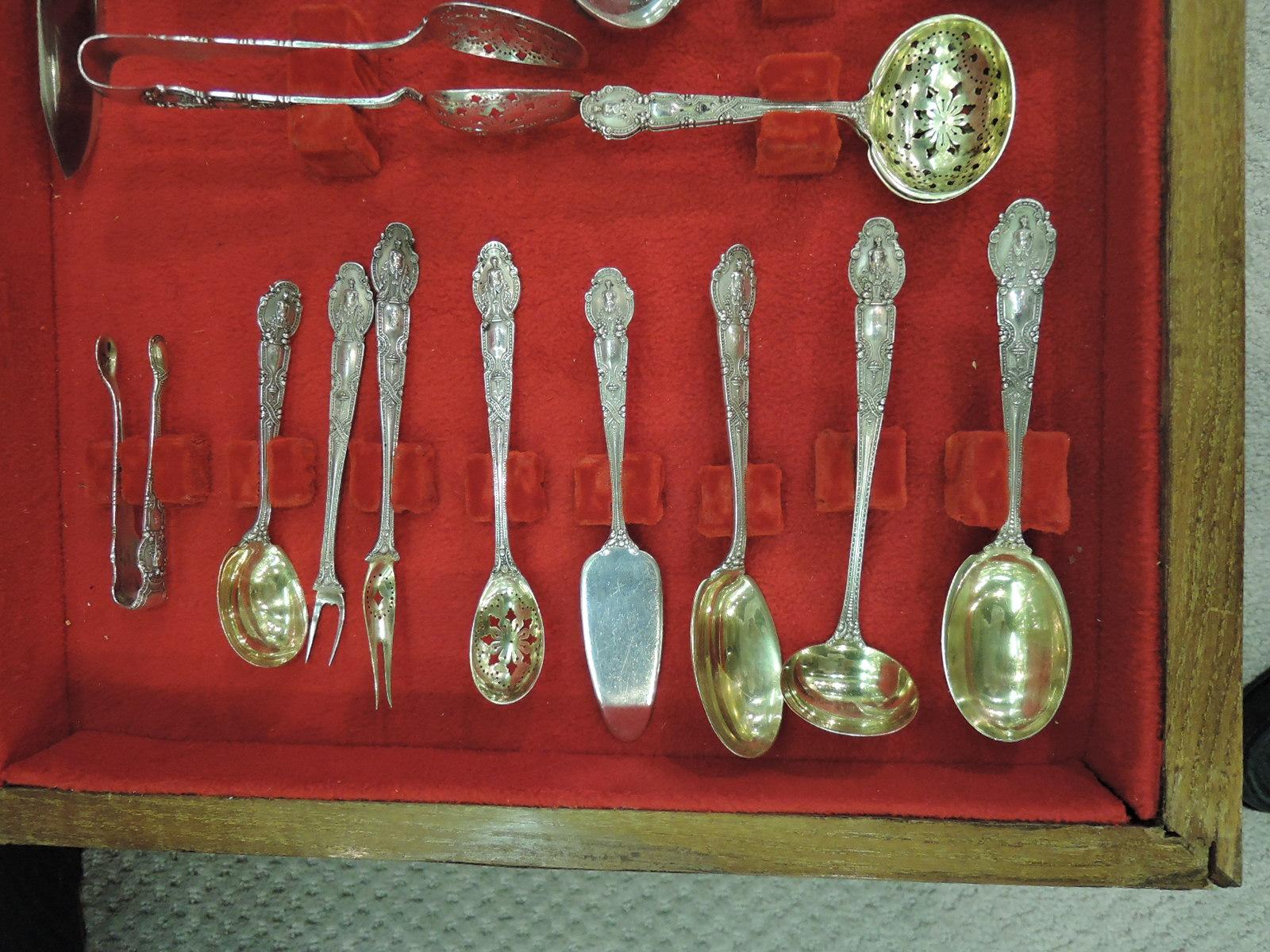 Antique Tiffany Renaissance Sterling Silver Set for 12 with 170 Pieces In Excellent Condition In New York, NY