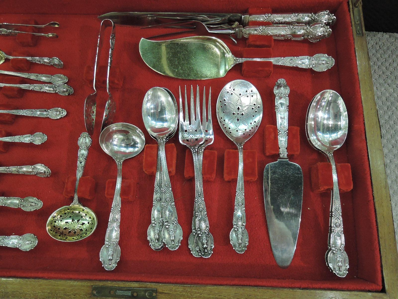 20th Century Antique Tiffany Renaissance Sterling Silver Set for 12 with 170 Pieces