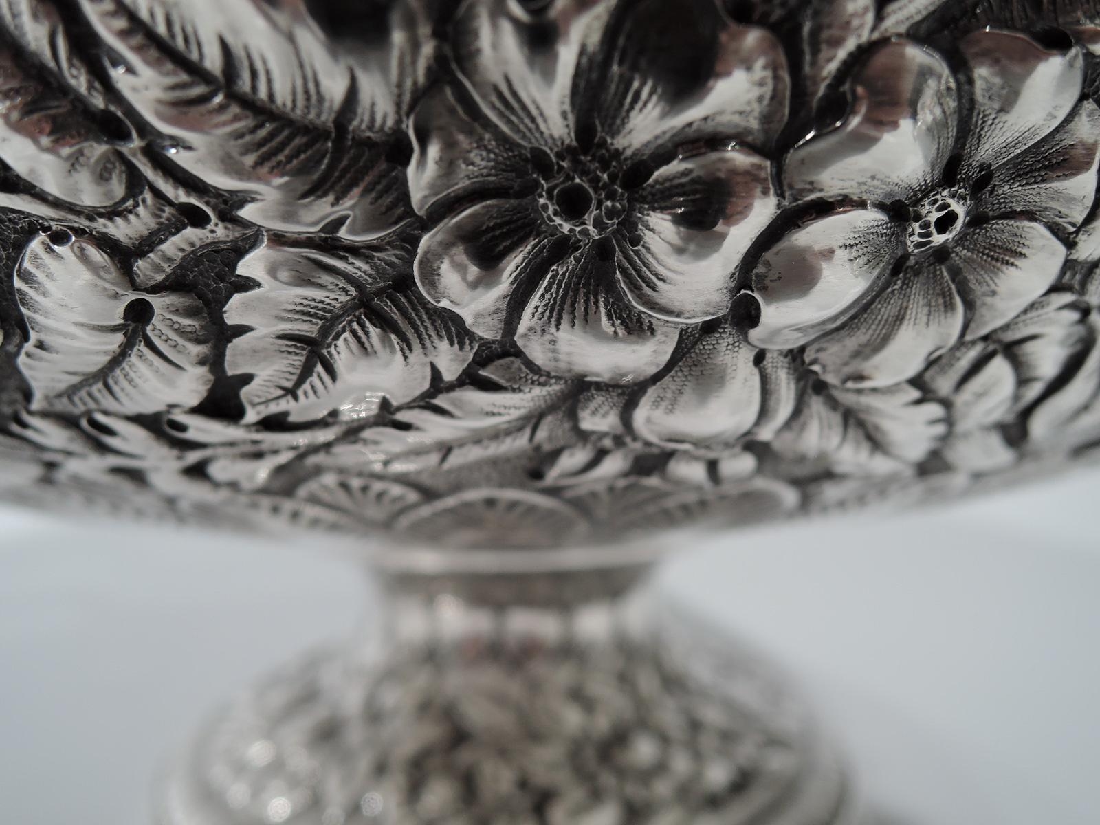 19th Century Antique Tiffany Repousse Sterling Silver Classical Centerpiece Kylix Bowl