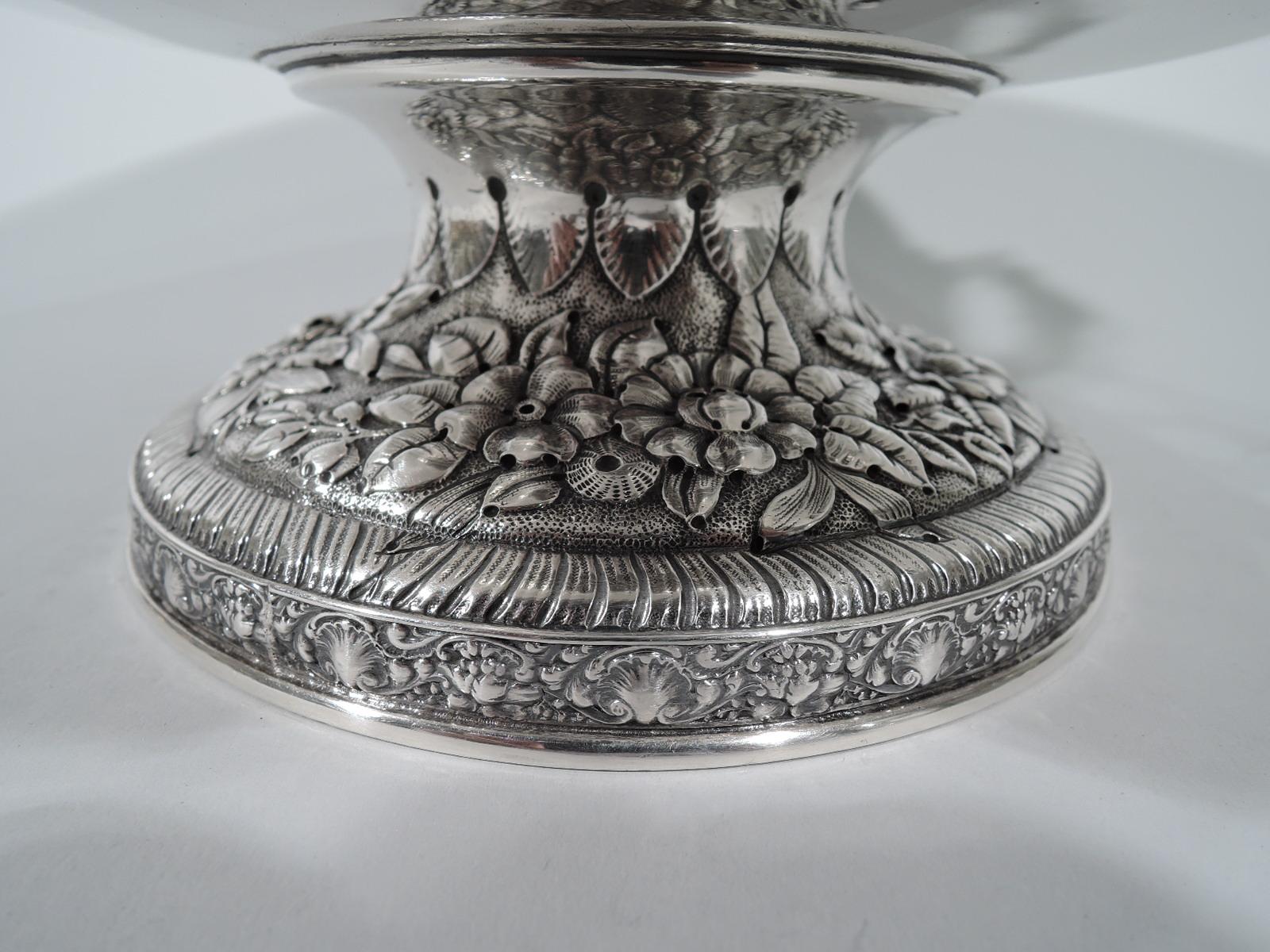 Antique Tiffany Repousse Sterling Silver Classical Centerpiece Kylix Bowl 1