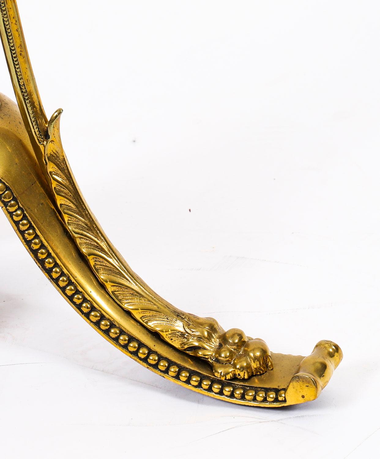 Antiguo Tiffany Revival Cristal Ormolu y Madera Satinada Lámpara Estándar Siglo XX en venta 6