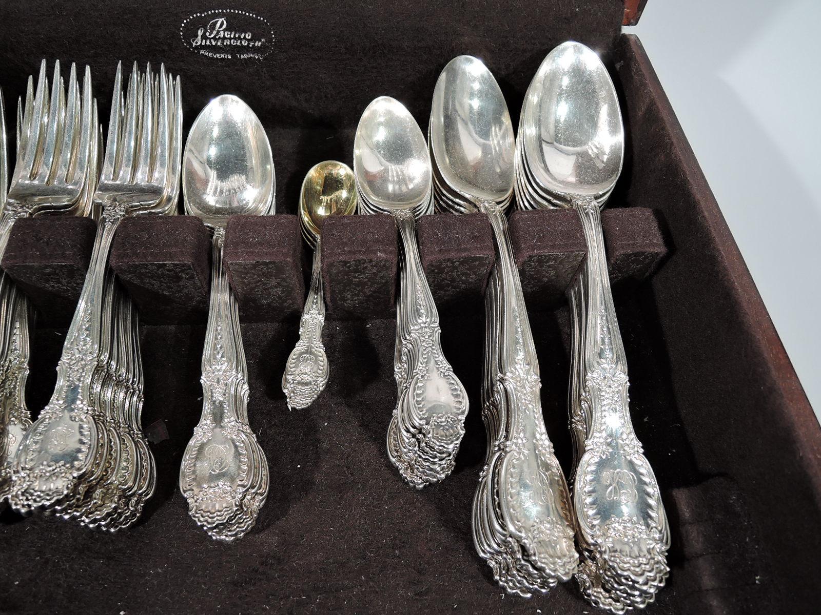 Antique Tiffany Richelieu Sterling Silver Set with 93 Pieces 2