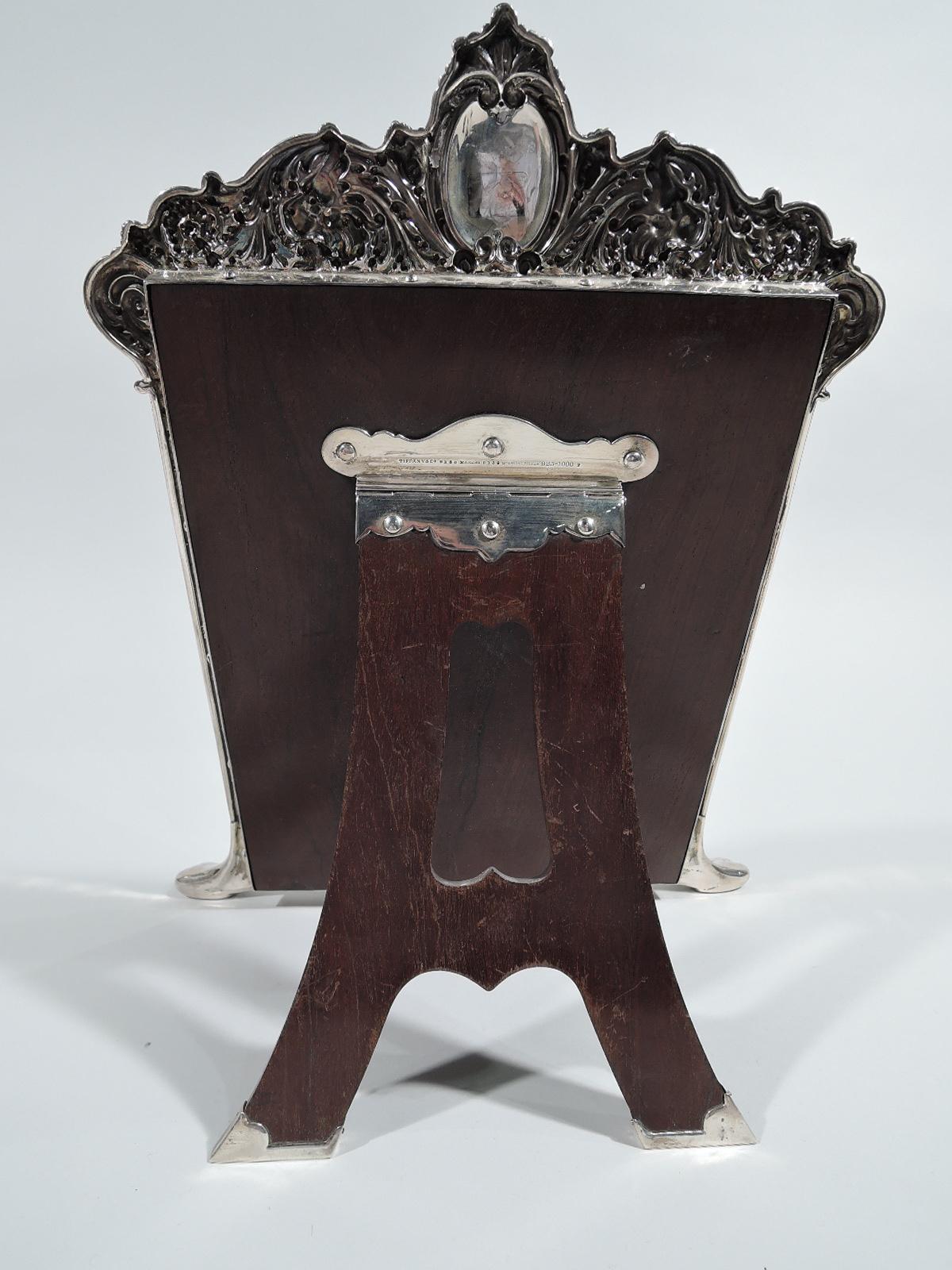 19th Century Antique Tiffany Rococo Revival Sterling Silver Vanity Mirror