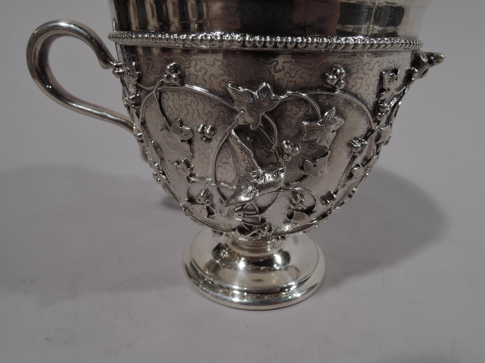 Victorian Antique Tiffany Sterling Silver Baby Cup in Fabulous Bird’s Nest