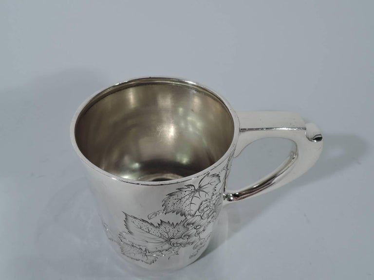 Antique Tiffany Sterling Silver Baby Cup with Berry Branch at 1stDibs
