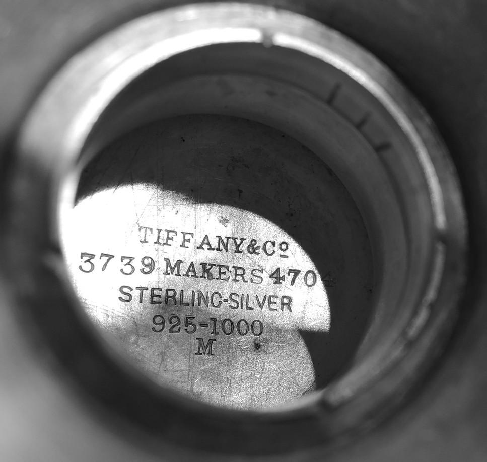 Antike Tiffany Klassische Kompottschale mit Vogel badendekor aus Sterlingsilber 1
