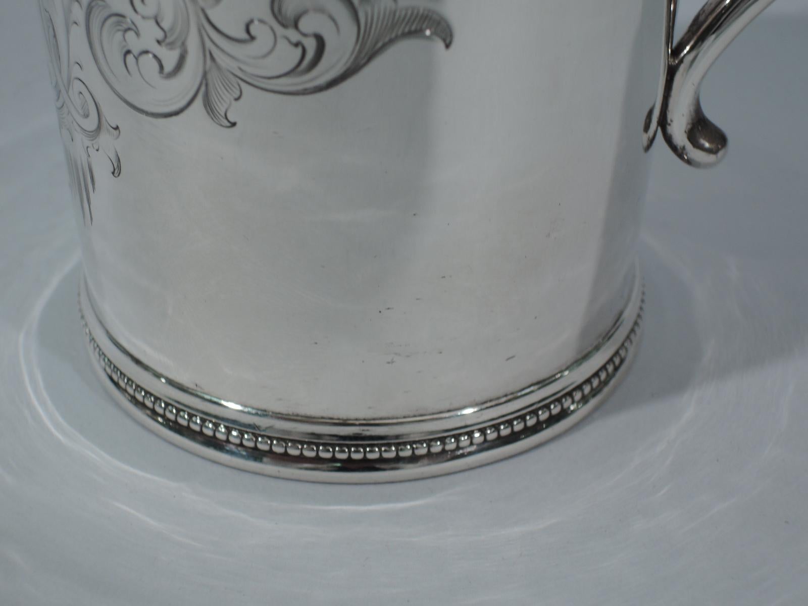 Antique Tiffany Sterling Silver Christening Mug with Early 550 Broadway Mark 5