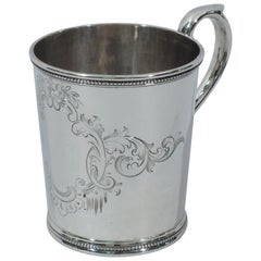 Antiker Christenbecher aus Sterlingsilber von Tiffany mit frühem 550 Broadway-Marke