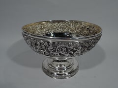 Antique Tiffany Sterling Silver Compote in Historic Olympian Pattern