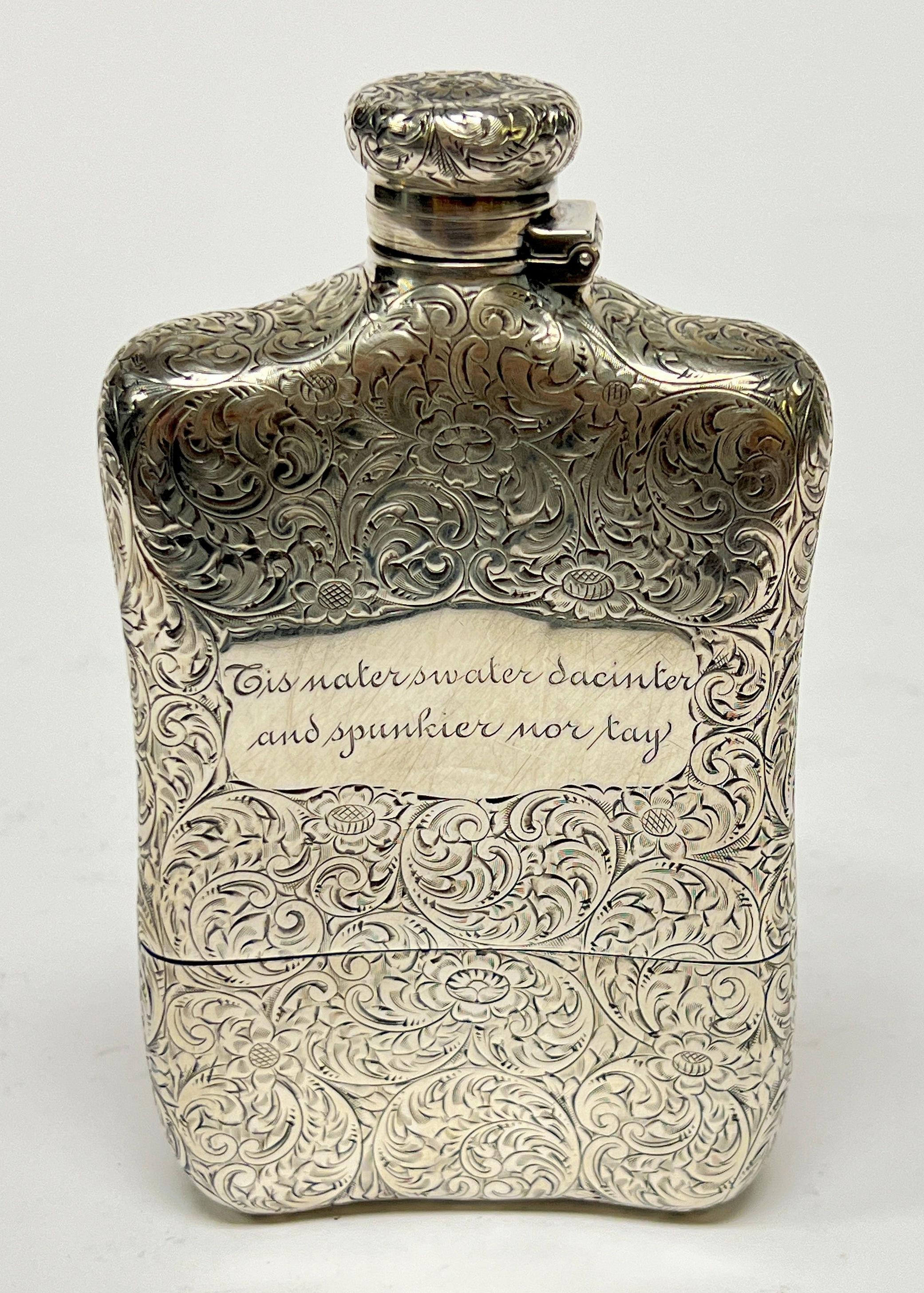 Antique Tiffany Sterling Silver Flask Circa 1882 4