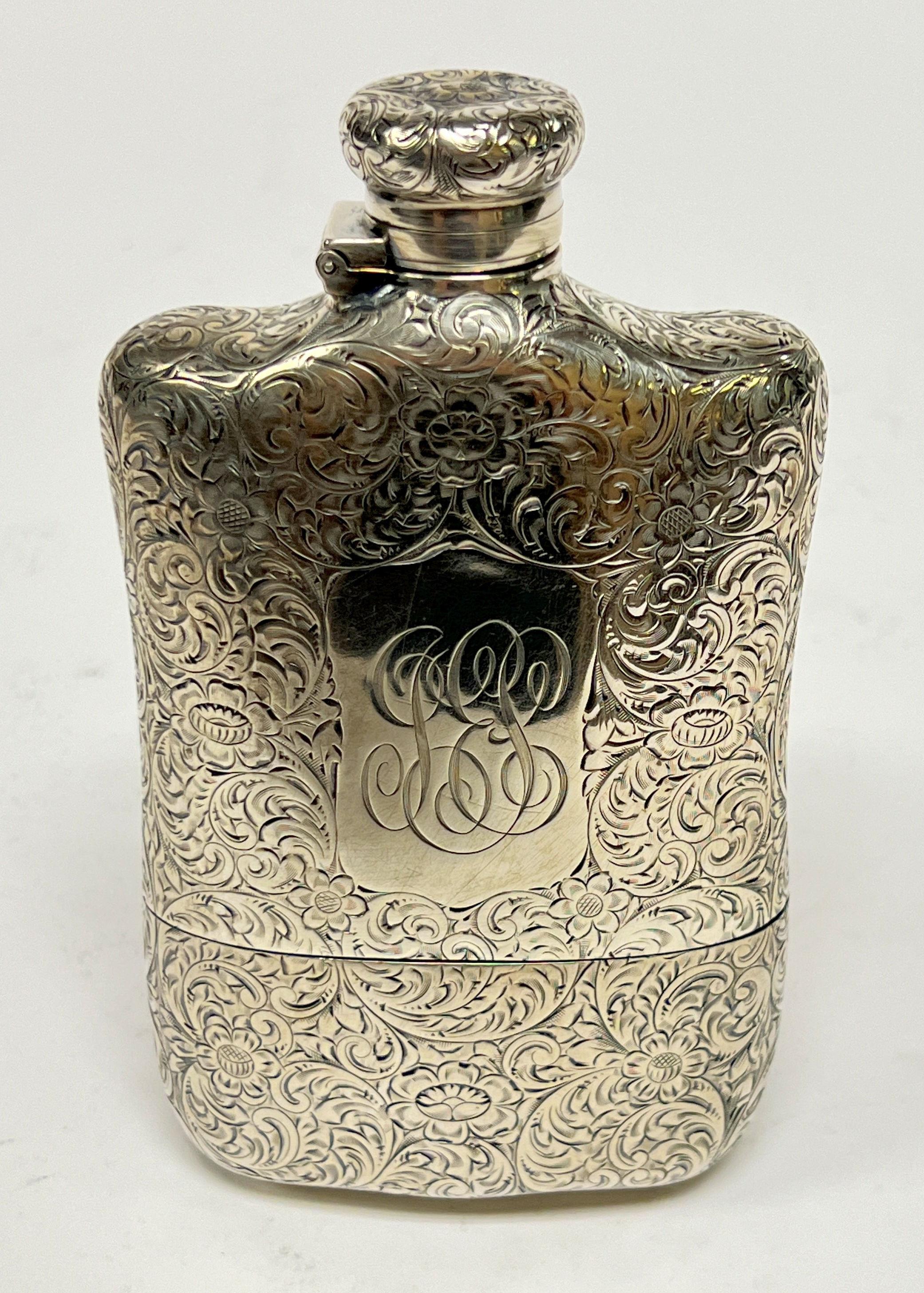Antique Tiffany Sterling Silver Flask Circa 1882 6