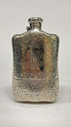 Antique Tiffany Sterling Silver Flask Circa 1882