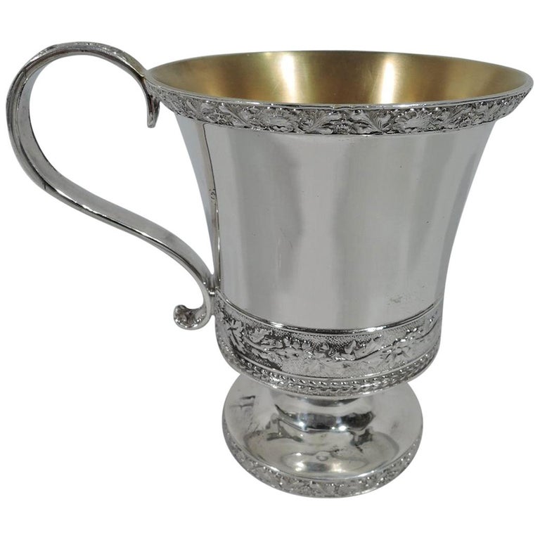 Antique Tiffany Sterling Silver Footed Baby Cup For Sale at 1stdibs