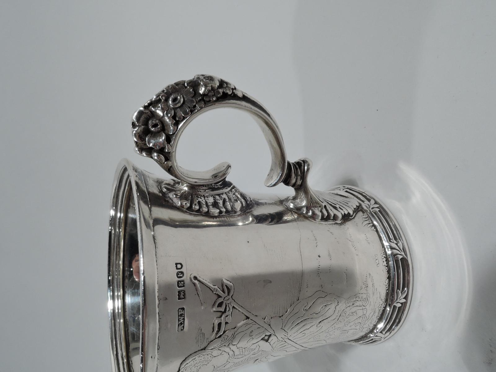 American Antique Tiffany Sterling Silver Little Bo Beep Nursery Rhyme Baby Cup