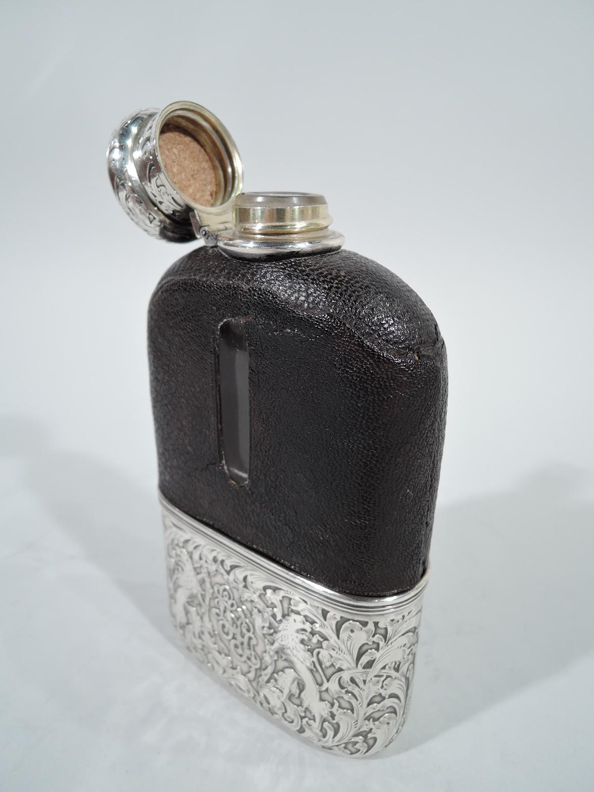 Edwardian Antique Tiffany Sterling Silver Safari Flask