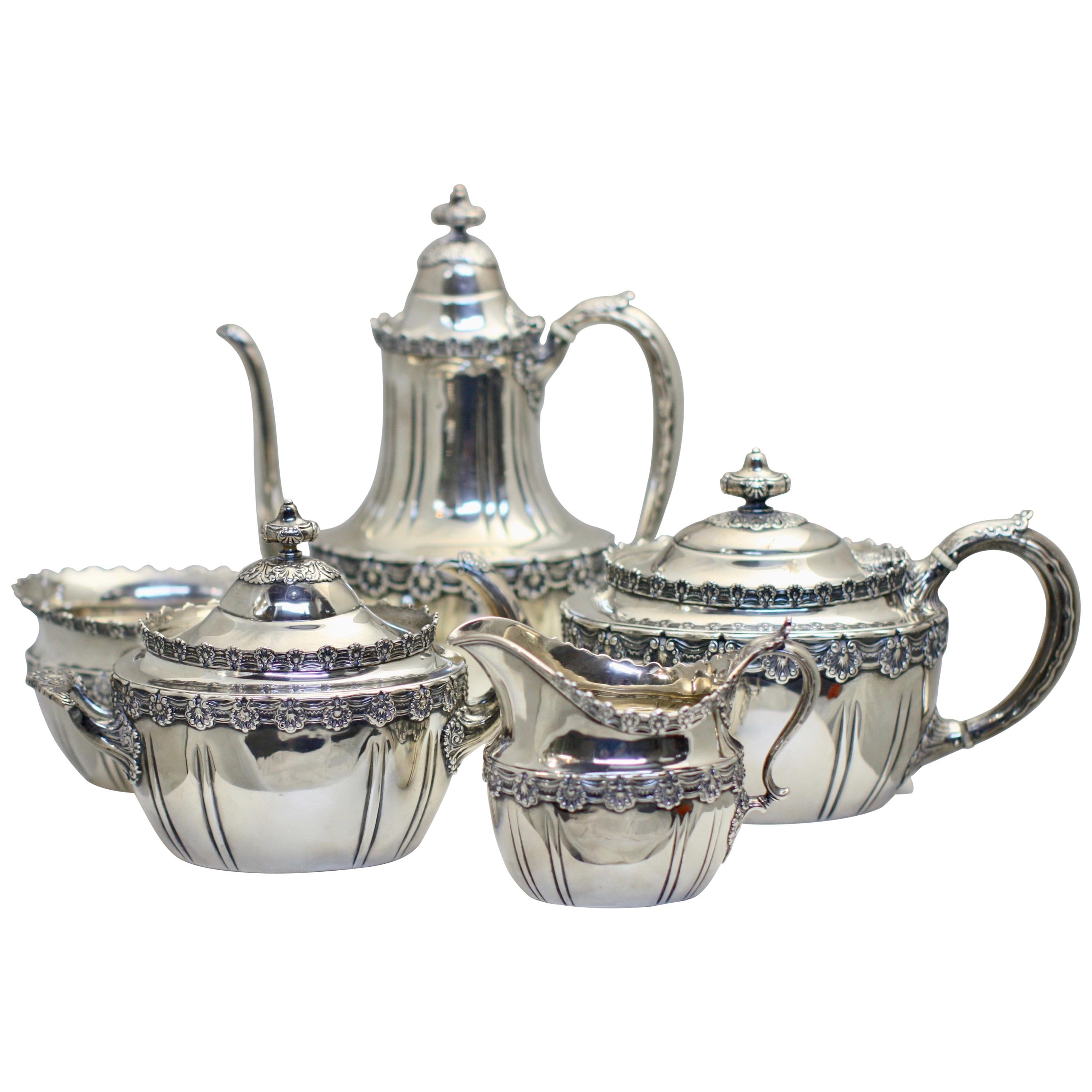 Antique Tiffany Sterling Silver Tea and Coffee Set
