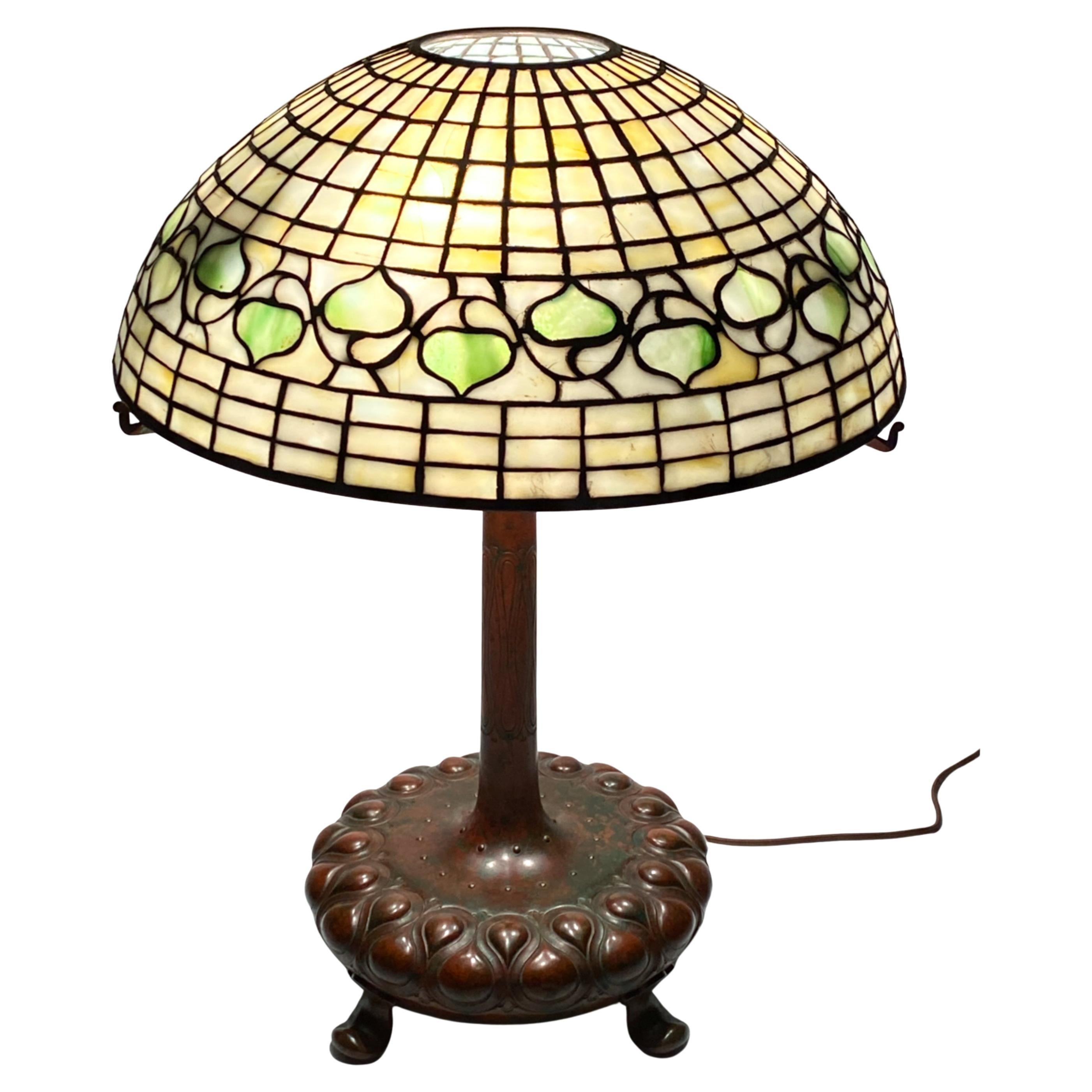 Antique Tiffany Studios 'Acorn' Table Lamp C.1910