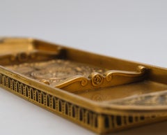 Antico vassoio per penne Doré in bronzo di Tiffany Studios di gusto neoclassico