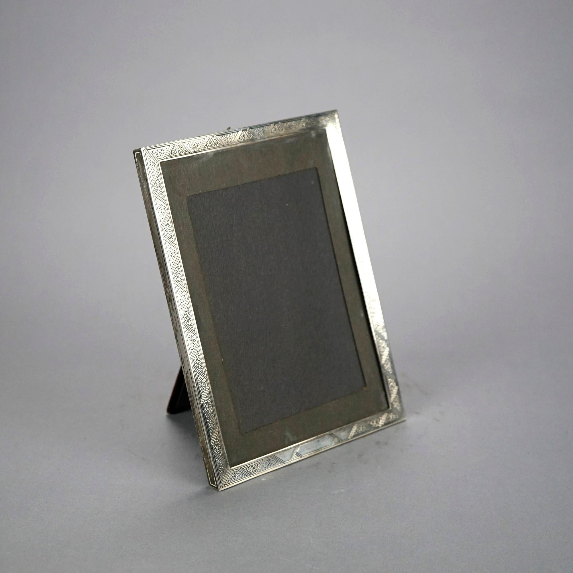 Antique Tiffany Studios Sterling Silver Photo Frame, circa 1900 In Good Condition In Big Flats, NY
