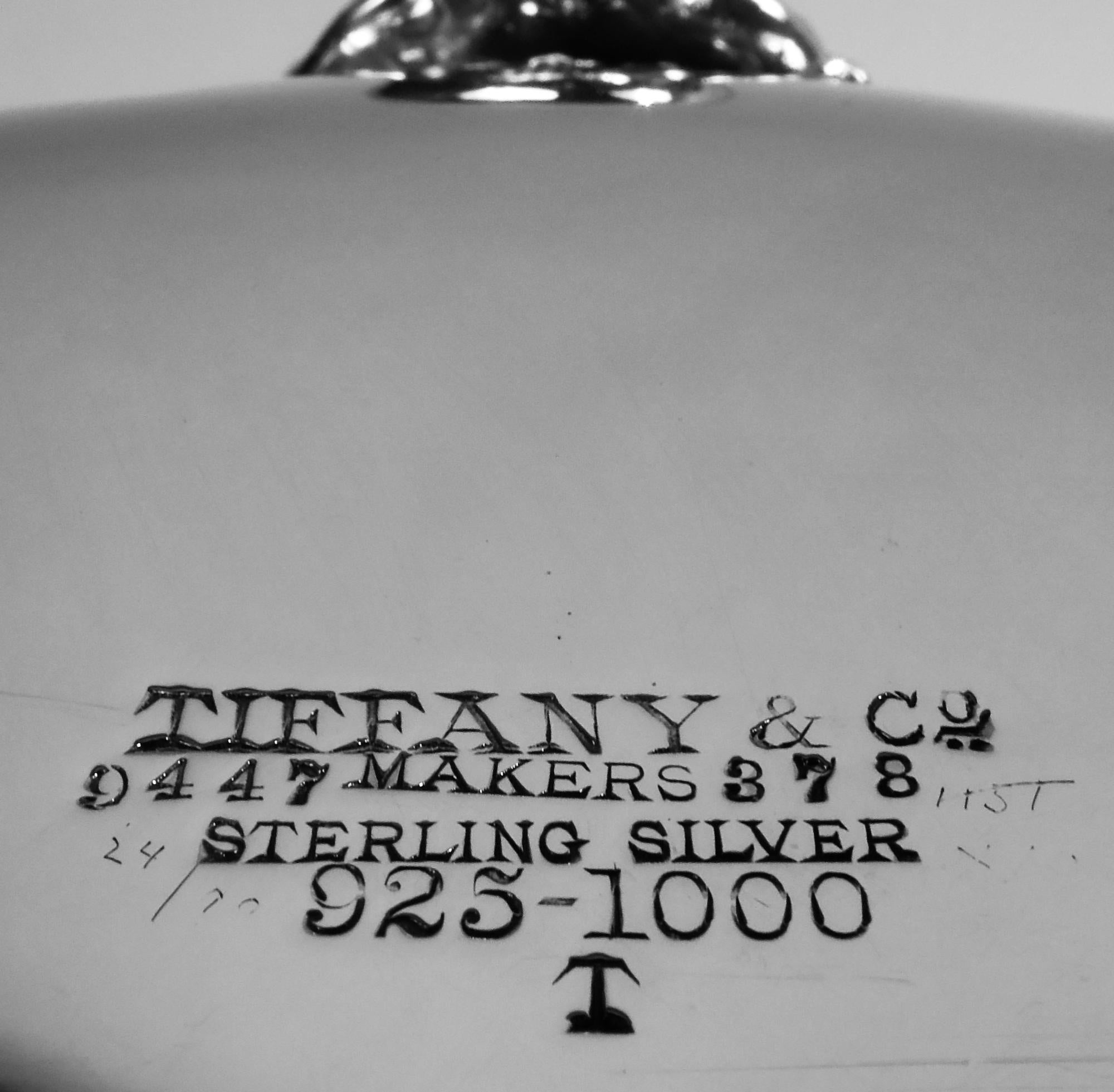 Antique Tiffany Victorian Classical Repousse Sterling Silver Bowl 4