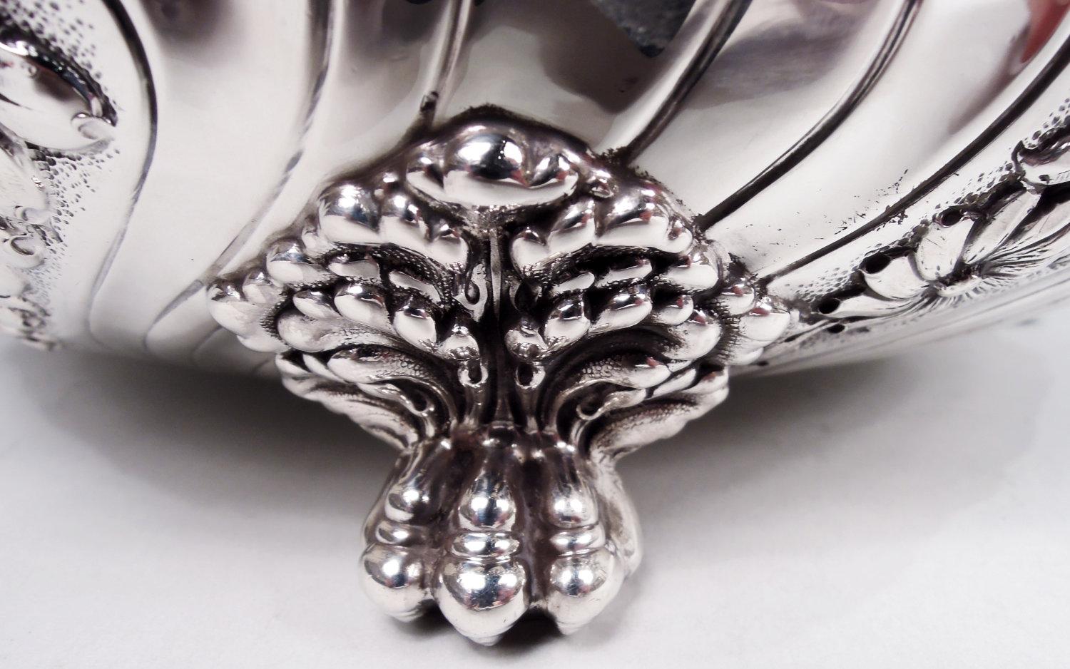 Antique Tiffany Victorian Classical Repousse Sterling Silver Bowl 1
