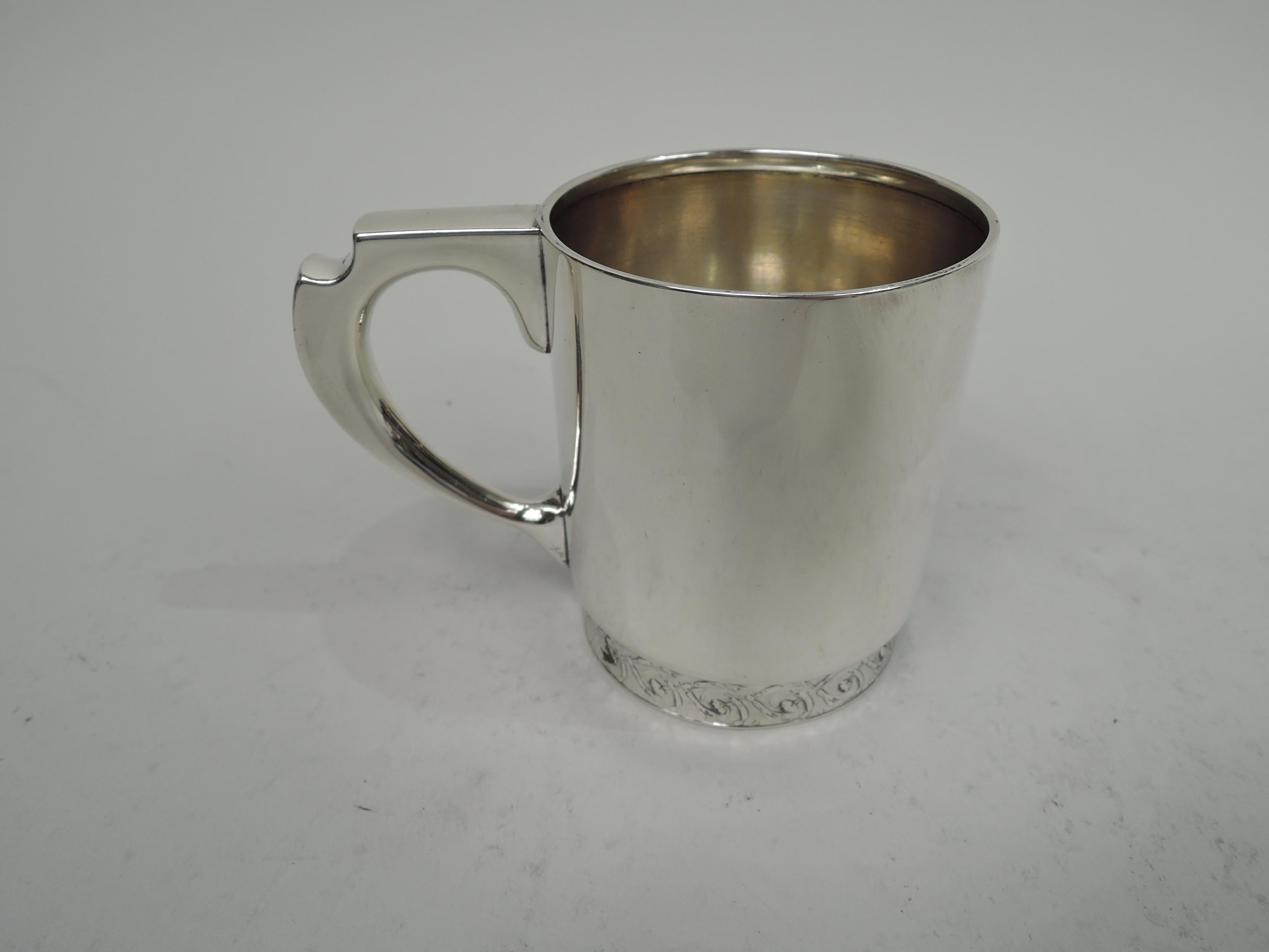 American Antique Tiffany Victorian Classical Sterling Silver Baby Cup