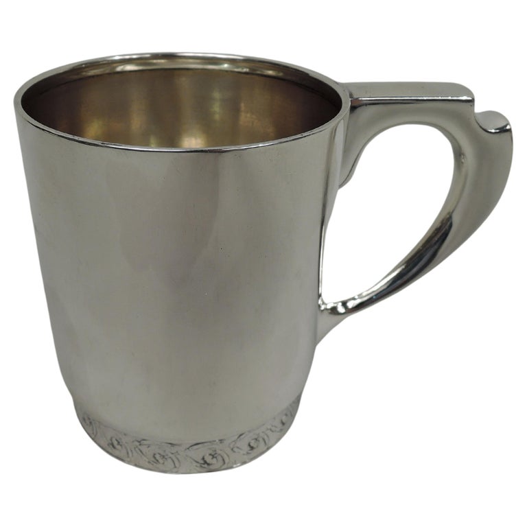 Antique Tiffany Victorian Classical Sterling Silver Baby Cup For Sale at 1stDibs